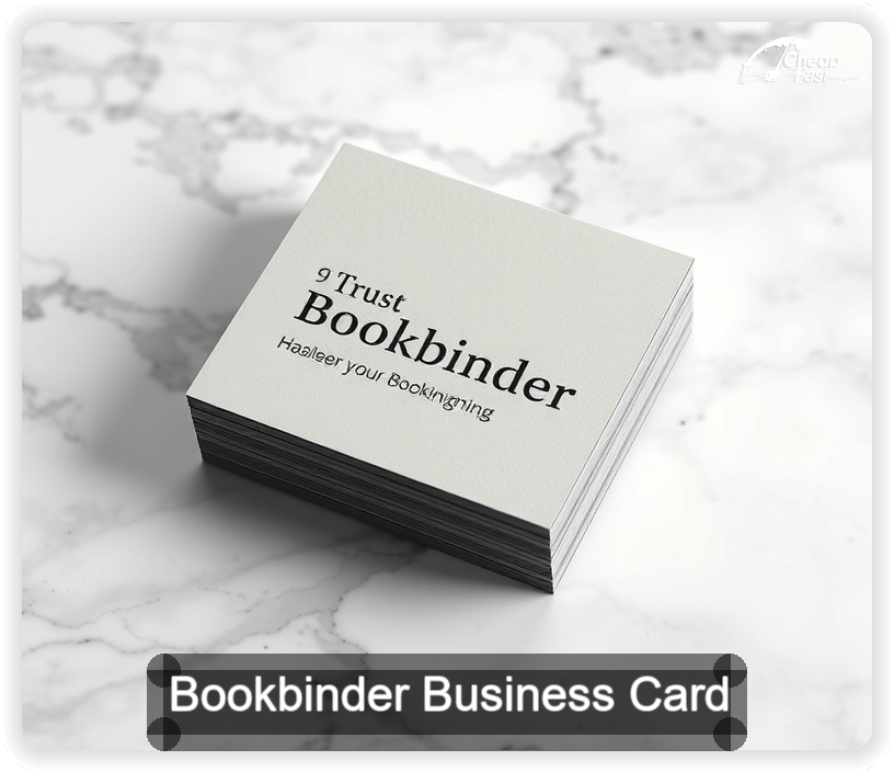 Bookbinder business card design sample