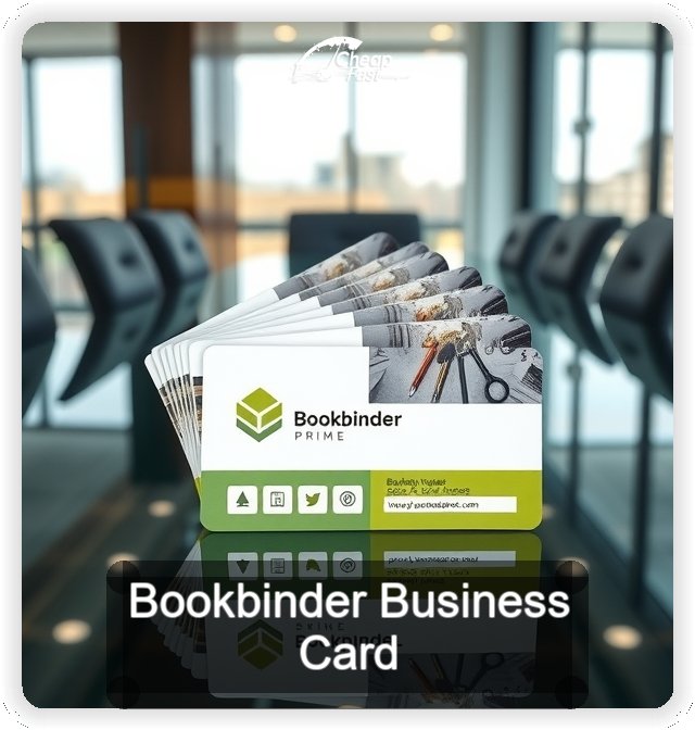 Bookbinder business card design sample