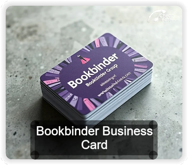 Bookbinder business card design sample