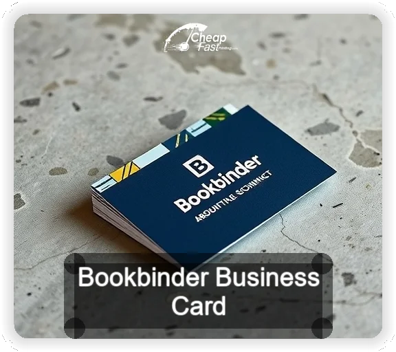 Bookbinder business card design sample