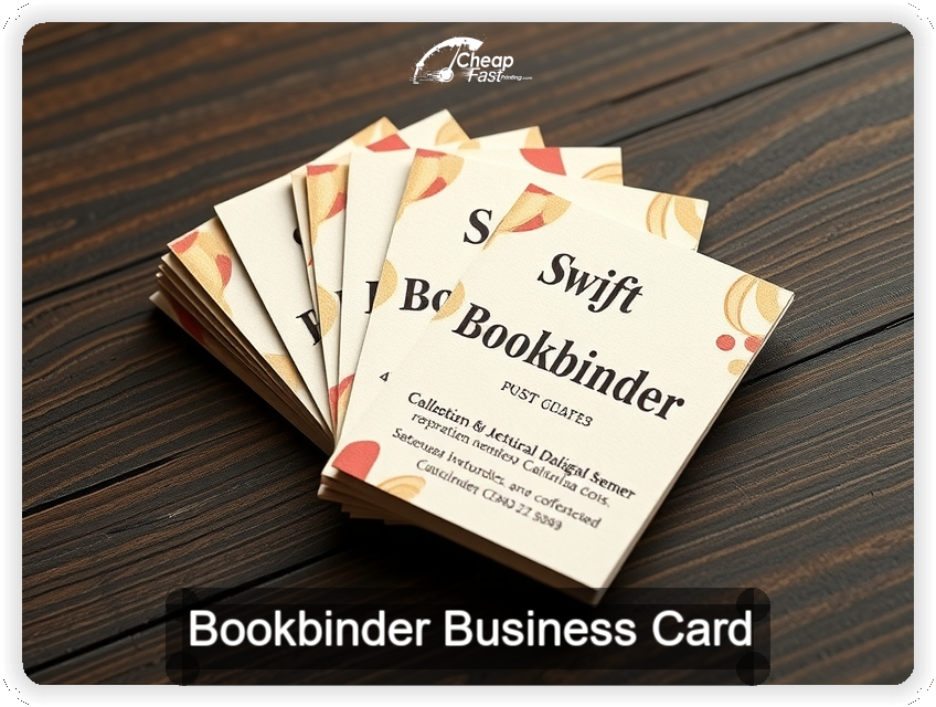 Bookbinder business card design sample