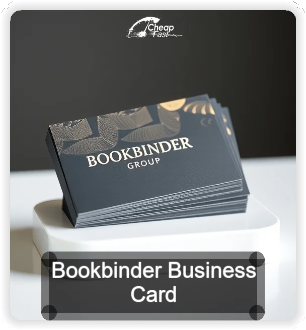 Bookbinder business card design sample