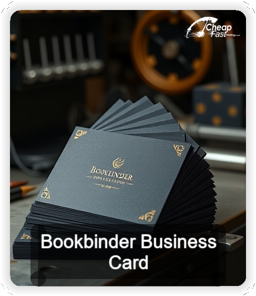 Bookbinder business card design sample