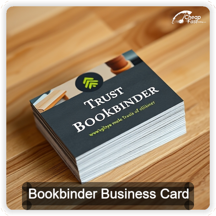 Bookbinder business card design sample