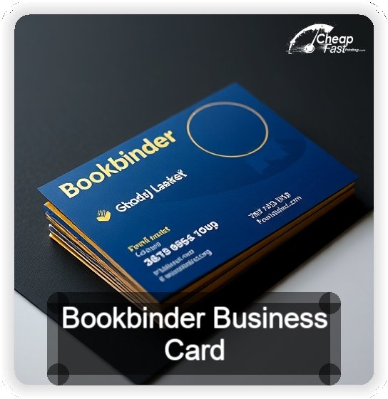Bookbinder business card design sample