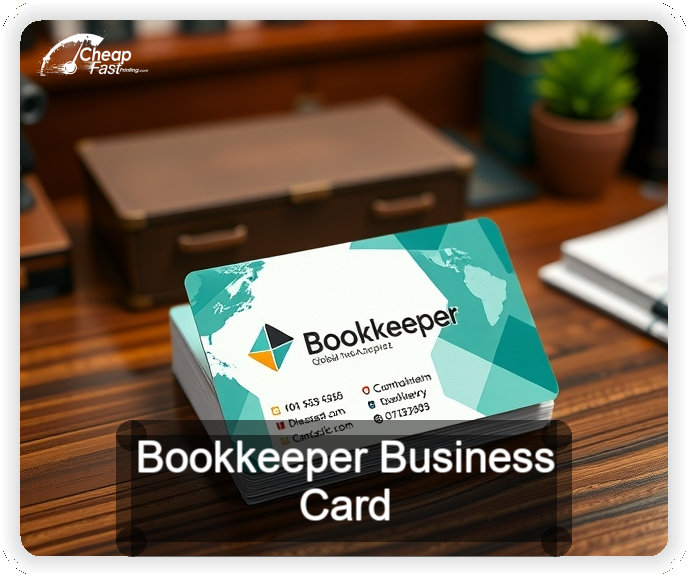 Bookkeeper business card design sample