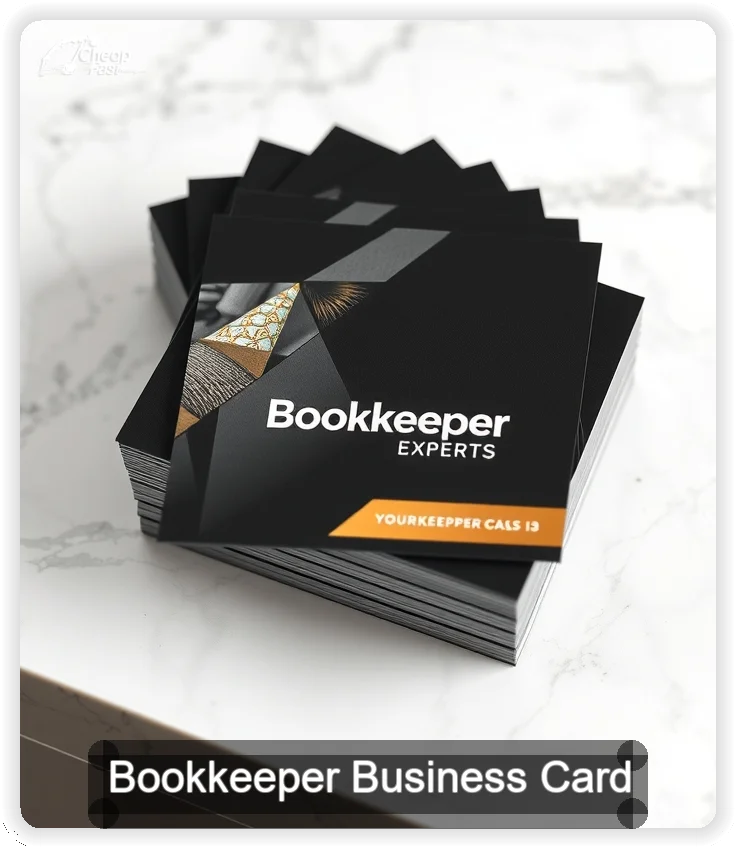 Bookkeeper business card design sample