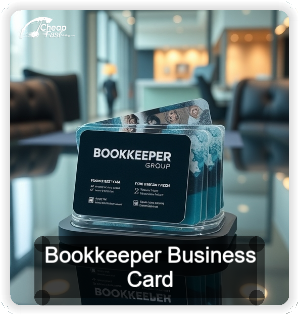 Bookkeeper business card design sample