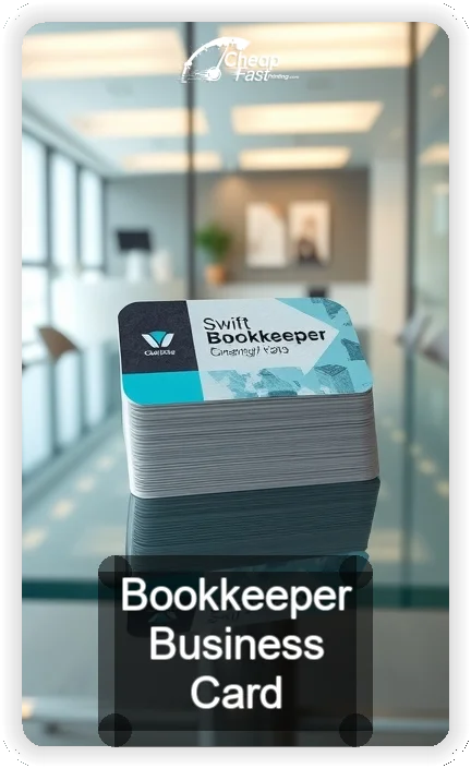Bookkeeper business card design sample