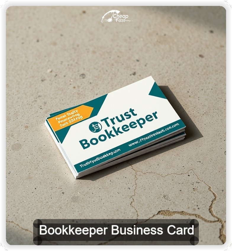 Bookkeeper business card design sample