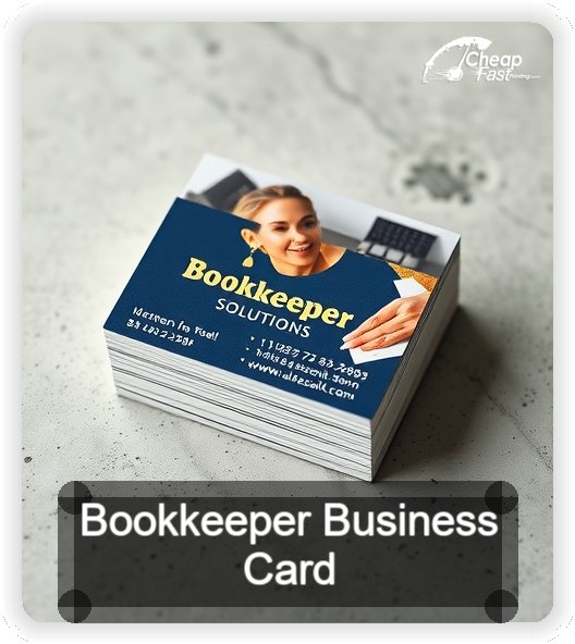Bookkeeper business card design sample