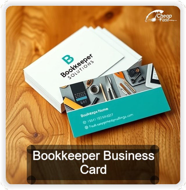 Bookkeeper business card design sample