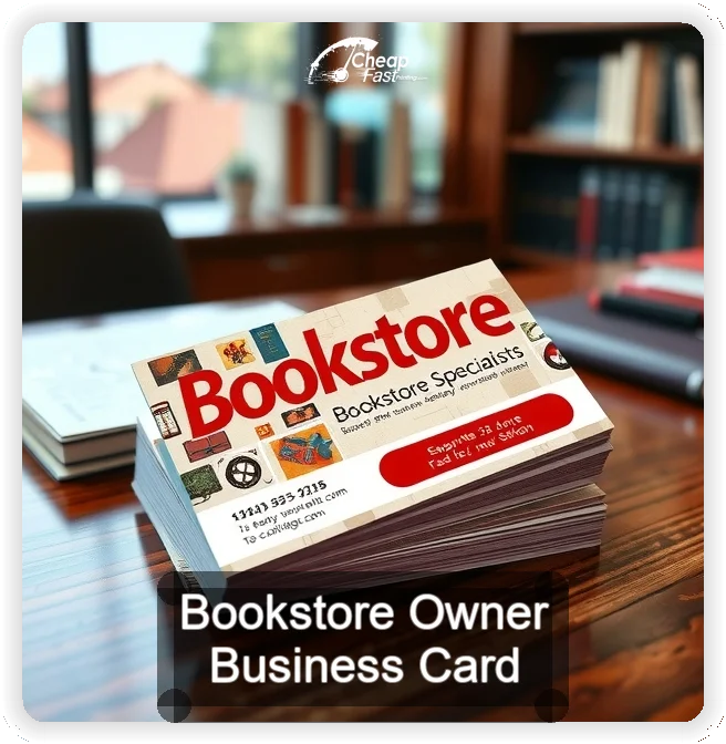 Bookstore Owner business card design sample