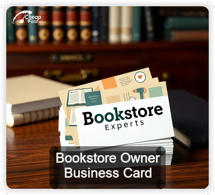 Bookstore Owner business card design sample