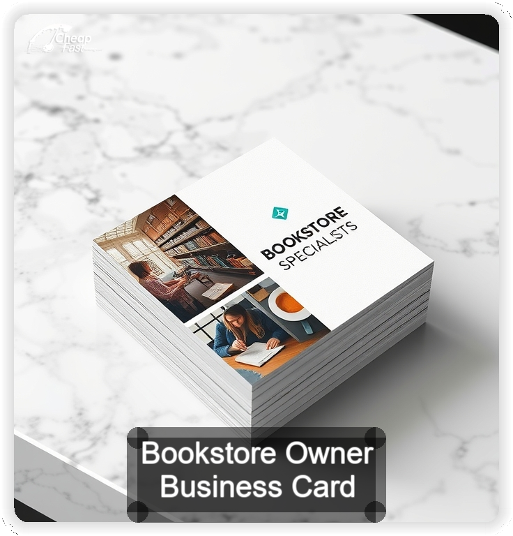 Bookstore Owner business card design sample