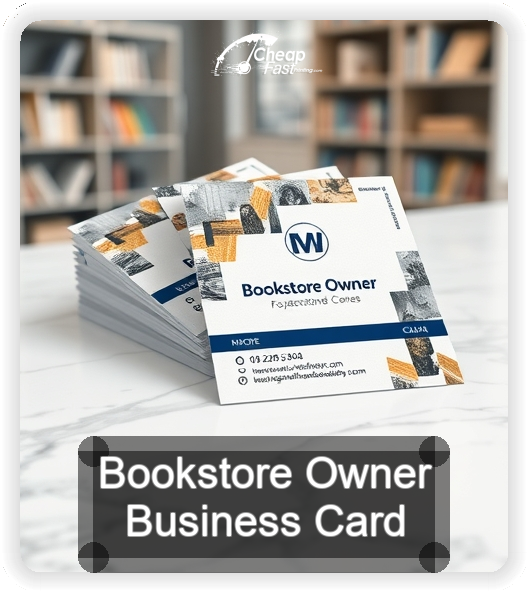 Bookstore Owner business card design sample