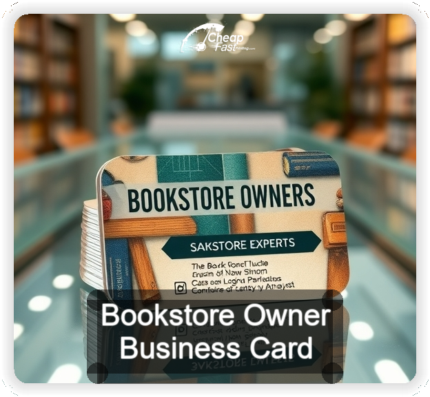 Bookstore Owner business card design sample