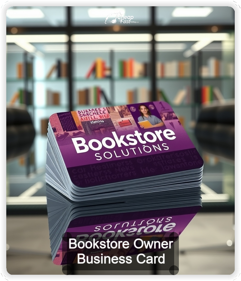 Bookstore Owner business card design sample