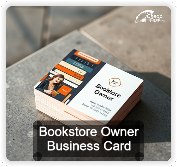 Bookstore Owner business card design sample