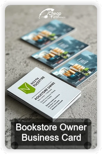 Bookstore Owner business card design sample