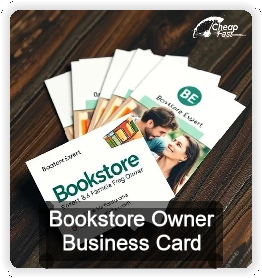 Bookstore Owner business card design sample