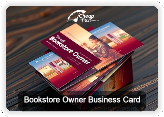 Bookstore Owner business card design sample