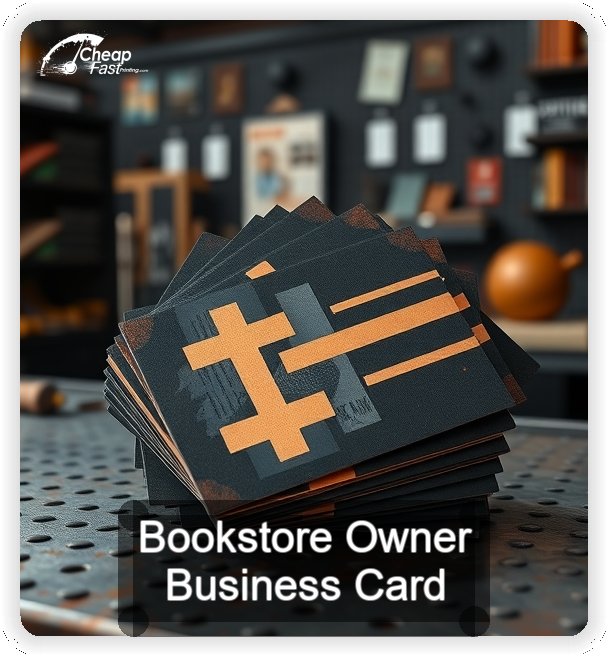 Bookstore Owner business card design sample