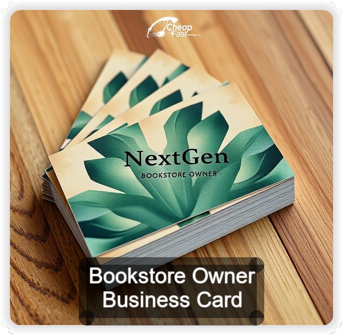 Bookstore Owner business card design sample