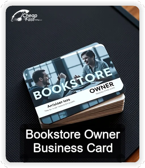 Bookstore Owner business card design sample