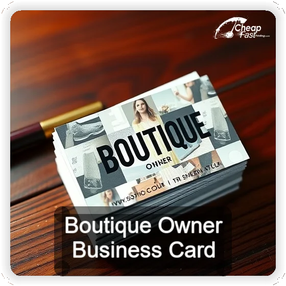 Boutique Owner business card design sample