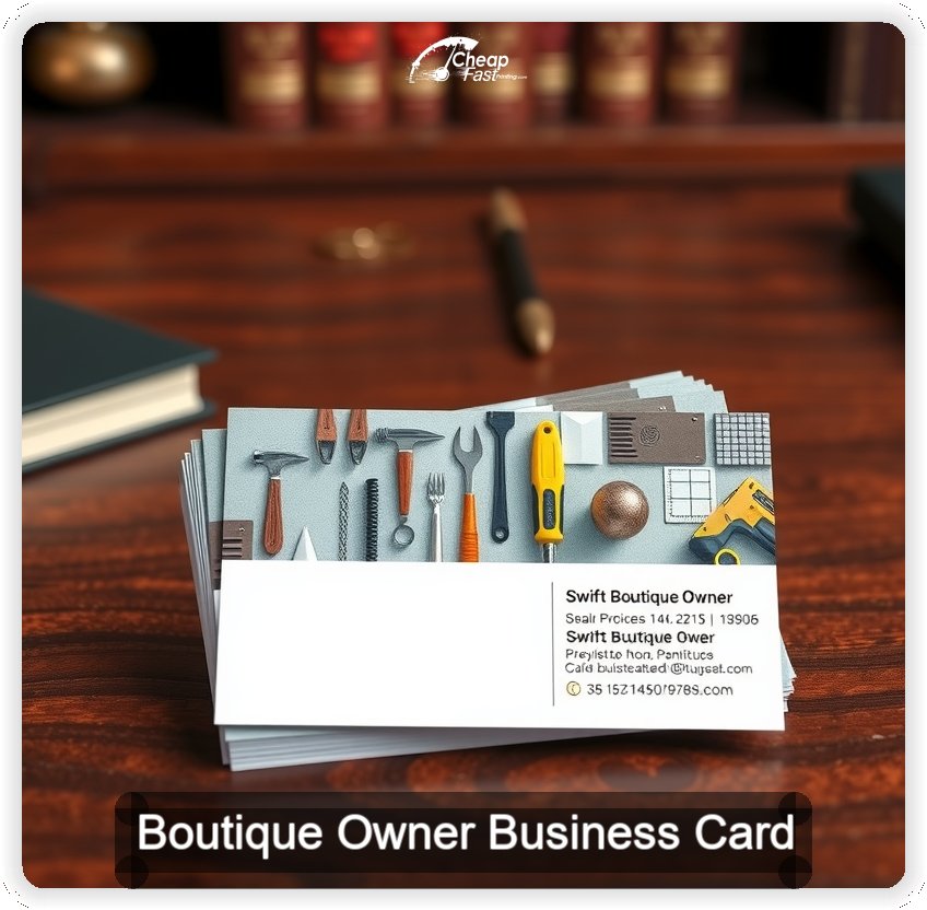 Boutique Owner business card design sample