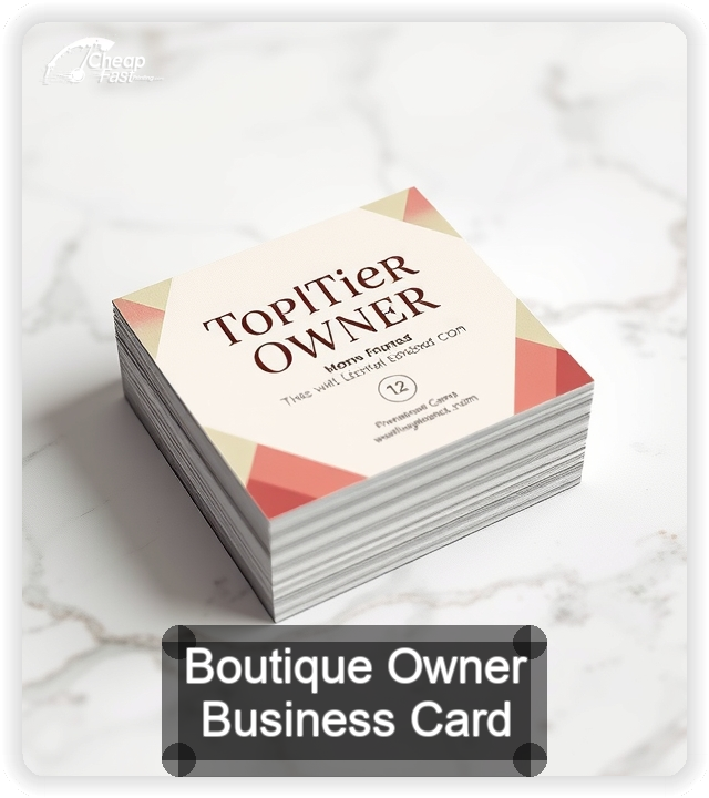 Boutique Owner business card design sample