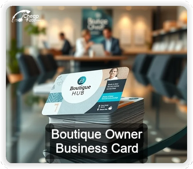 Boutique Owner business card design sample