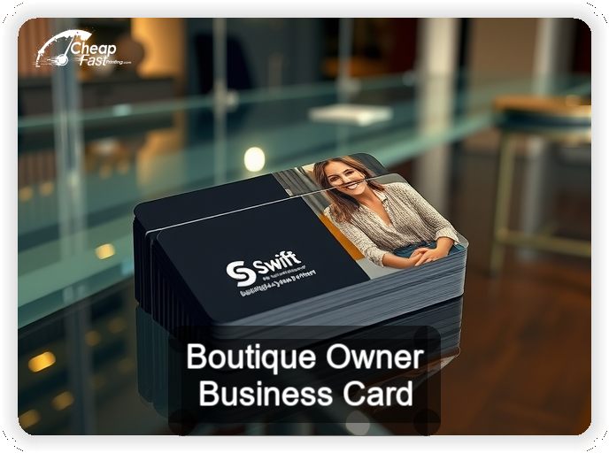 Boutique Owner business card design sample