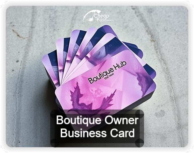 Boutique Owner business card design sample