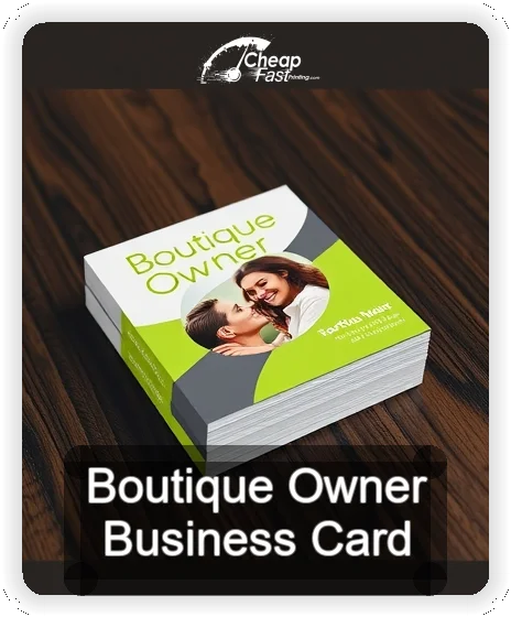 Boutique Owner business card design sample