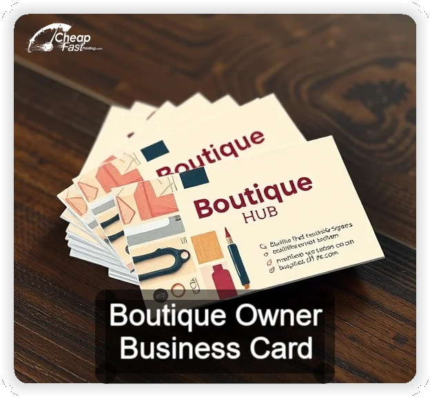 Boutique Owner business card design sample