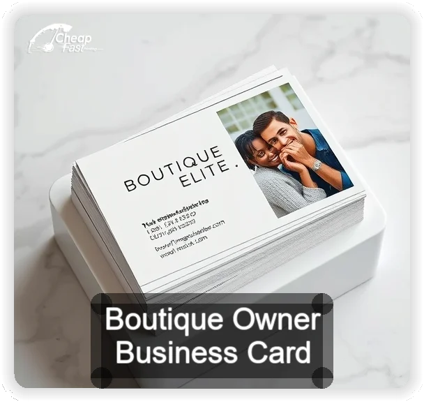 Boutique Owner business card design sample