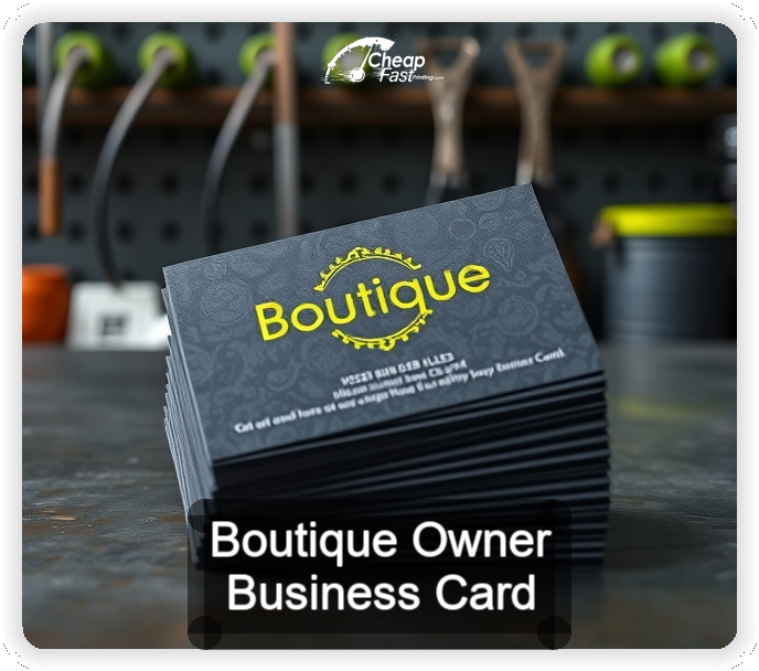 Boutique Owner business card design sample