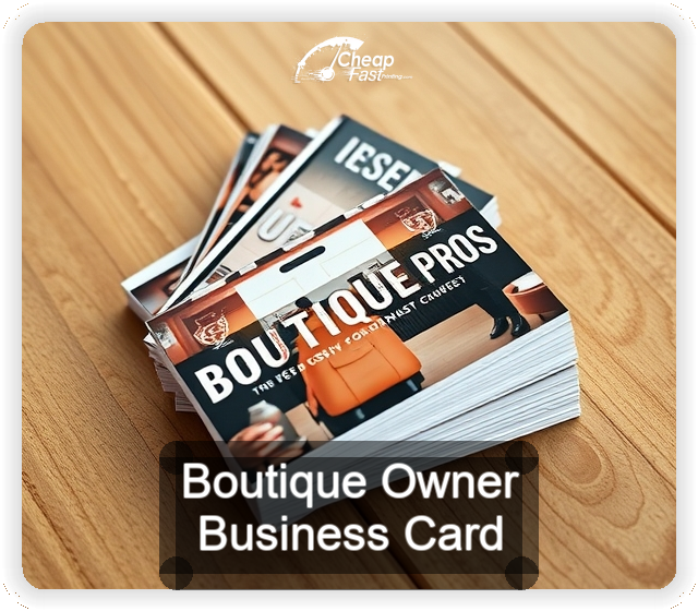 Boutique Owner business card design sample