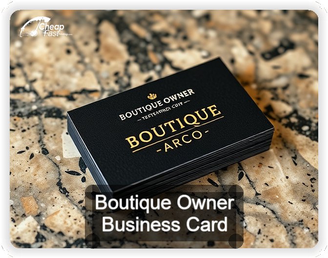 Boutique Owner business card design sample