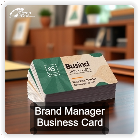 Brand Manager business card design sample