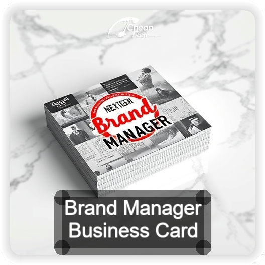 Brand Manager business card design sample