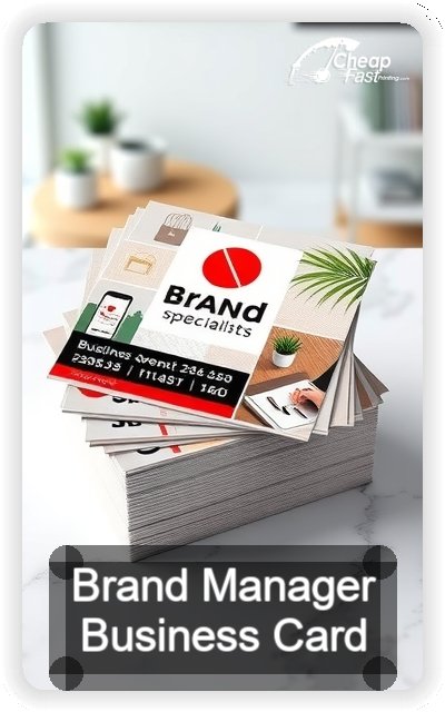 Brand Manager business card design sample