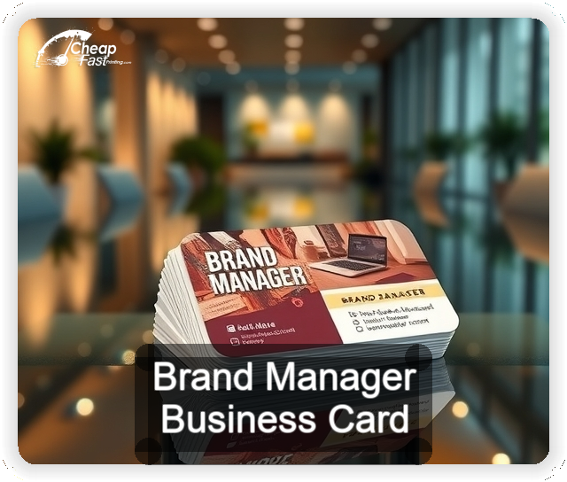 Brand Manager business card design sample