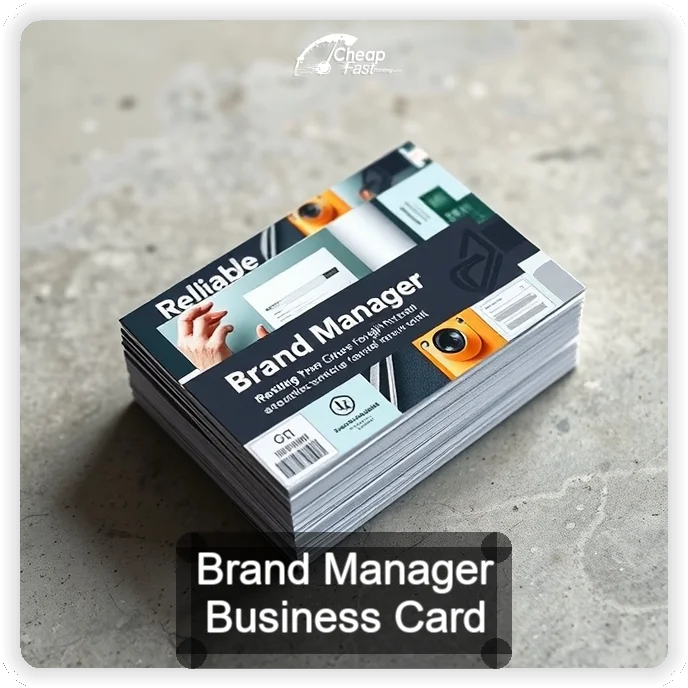 Brand Manager business card design sample