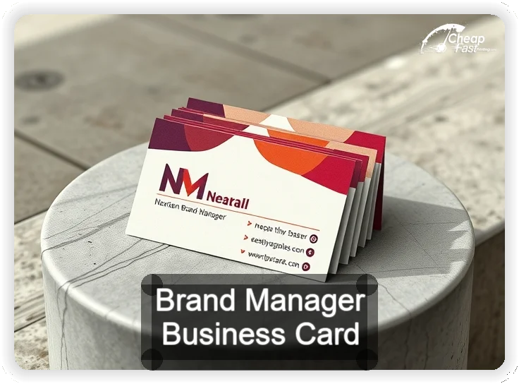 Brand Manager business card design sample