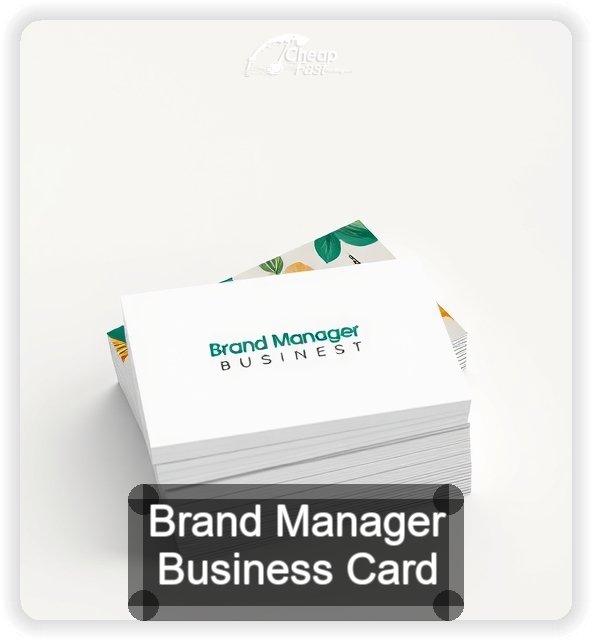 Brand Manager business card design sample