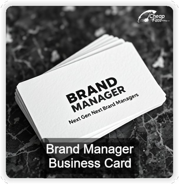 Brand Manager business card design sample