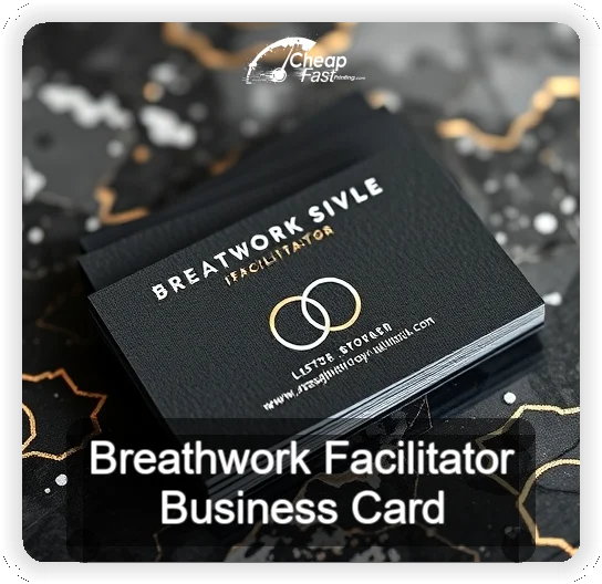Breathwork Facilitator business card design sample